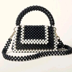 Kate Spade x Target Colorblock Black/White Beaded Crossbody Bag